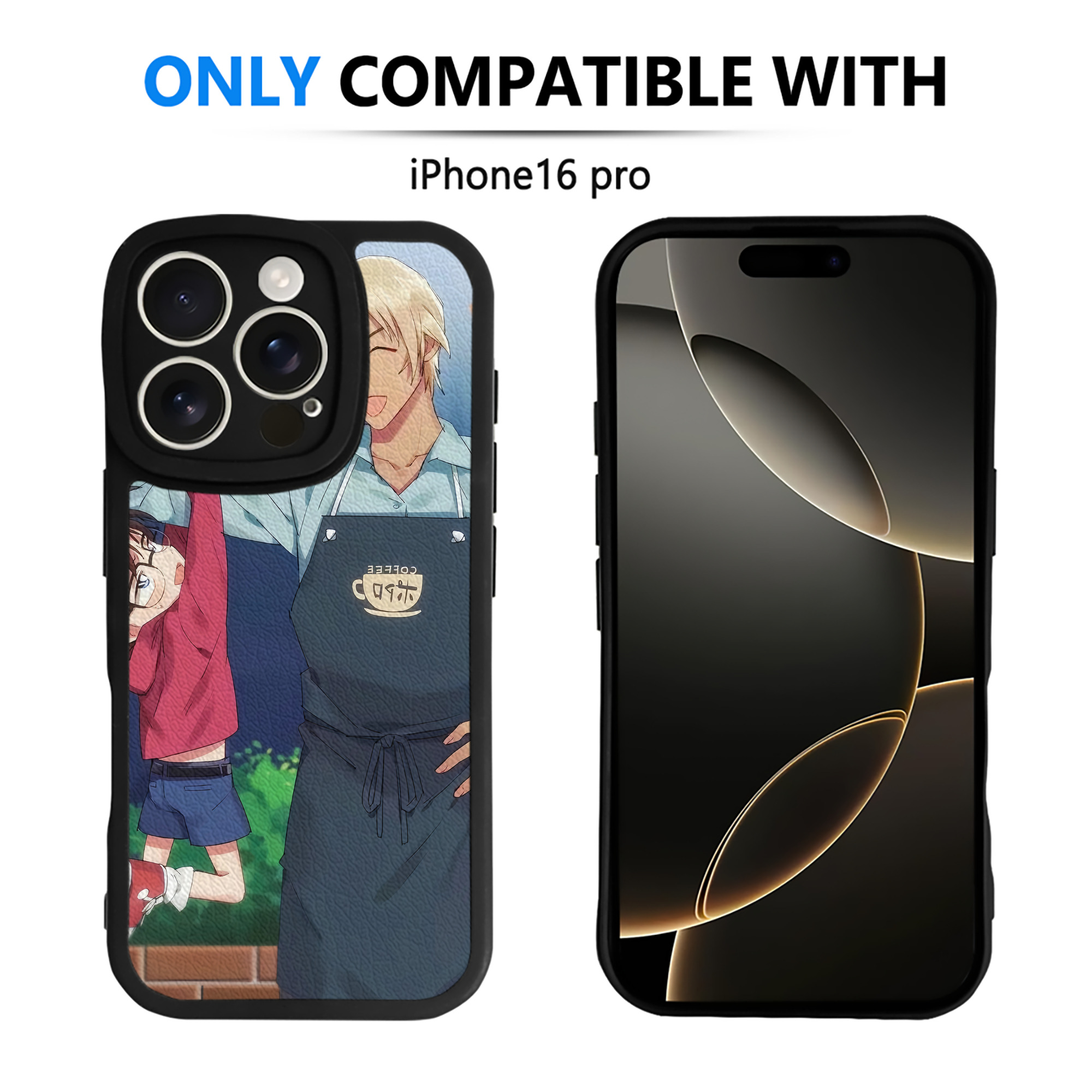 （画像用） 名探偵コナン Detective Conan 【iPhone 16シリーズ対応】シリコンスマホケース（レザー調） 材質：シリコン
